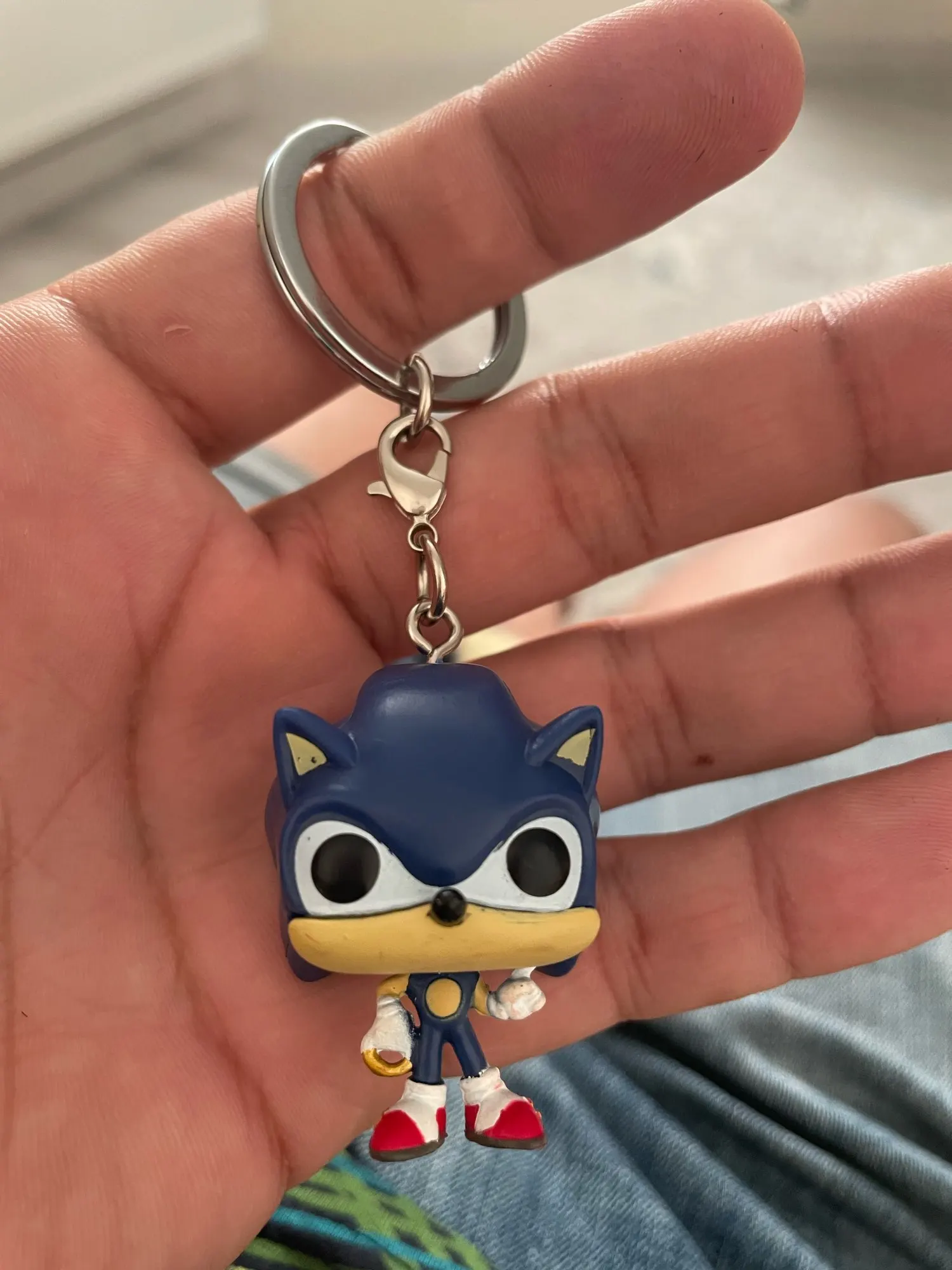 Funko Pop Keychain Toy Super Sonic With 