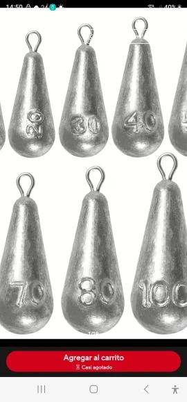 Fishing Weights Sinkers, 10 Sizes Teardrop-Shaped Fishing Lead Sinkers, Bass Casting Drop Shot Weights for Saltwater Freshwater photo review