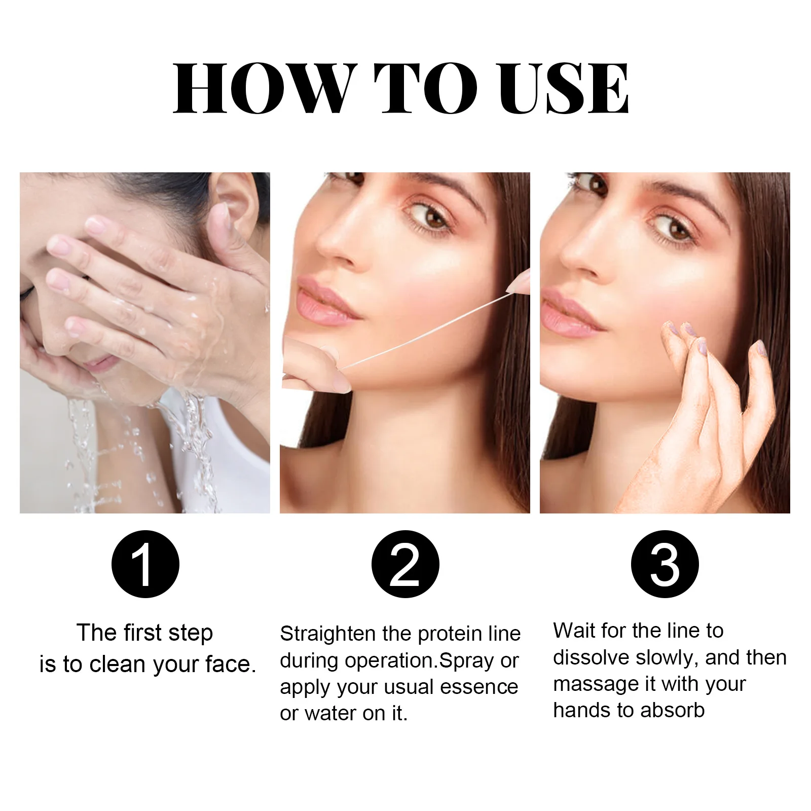 EELHOE Protein Threads Face Lift Skin Tightening Rejuvenate the Face Nourishing Deep Repair Skin Firming Protein Line Collagen 6