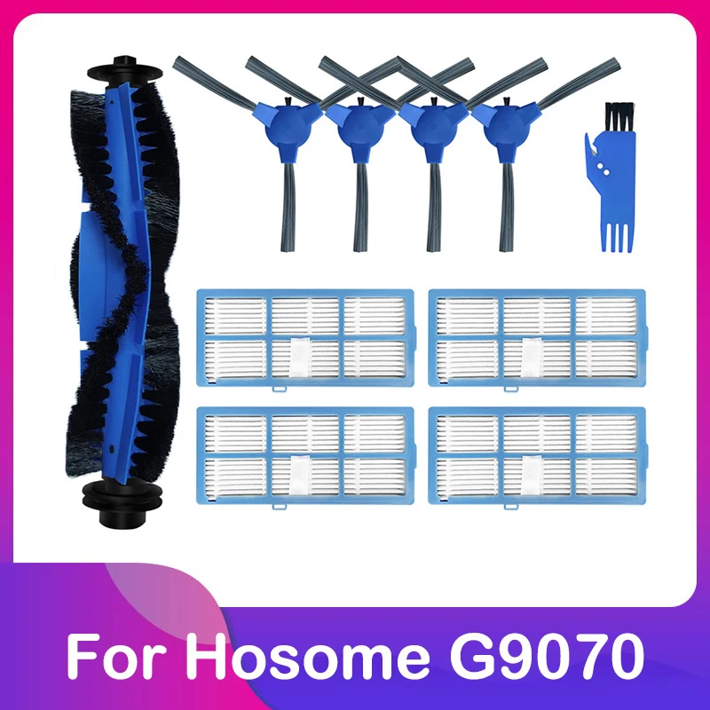 Set 15 Pezzi Accessori Ricambio Per Aspirapolvere Robot Hosome G9070 - Spazzola, Filtri HEPA, Spazzole Laterali E Panni