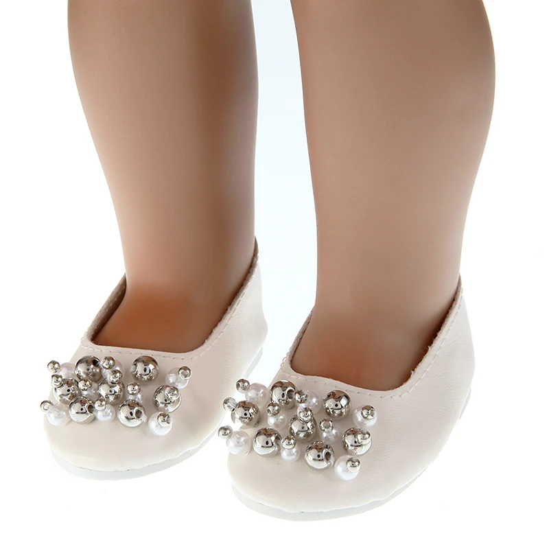 18 Inch Doll Shoes PU Leather for 43cm Reborn Doll