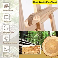 1.5m Artist Easel,Portable Adjustable Wooden Sketch Easel Sketch Drawing For Artist Art Supplies Stand,A-Frame Easel 3