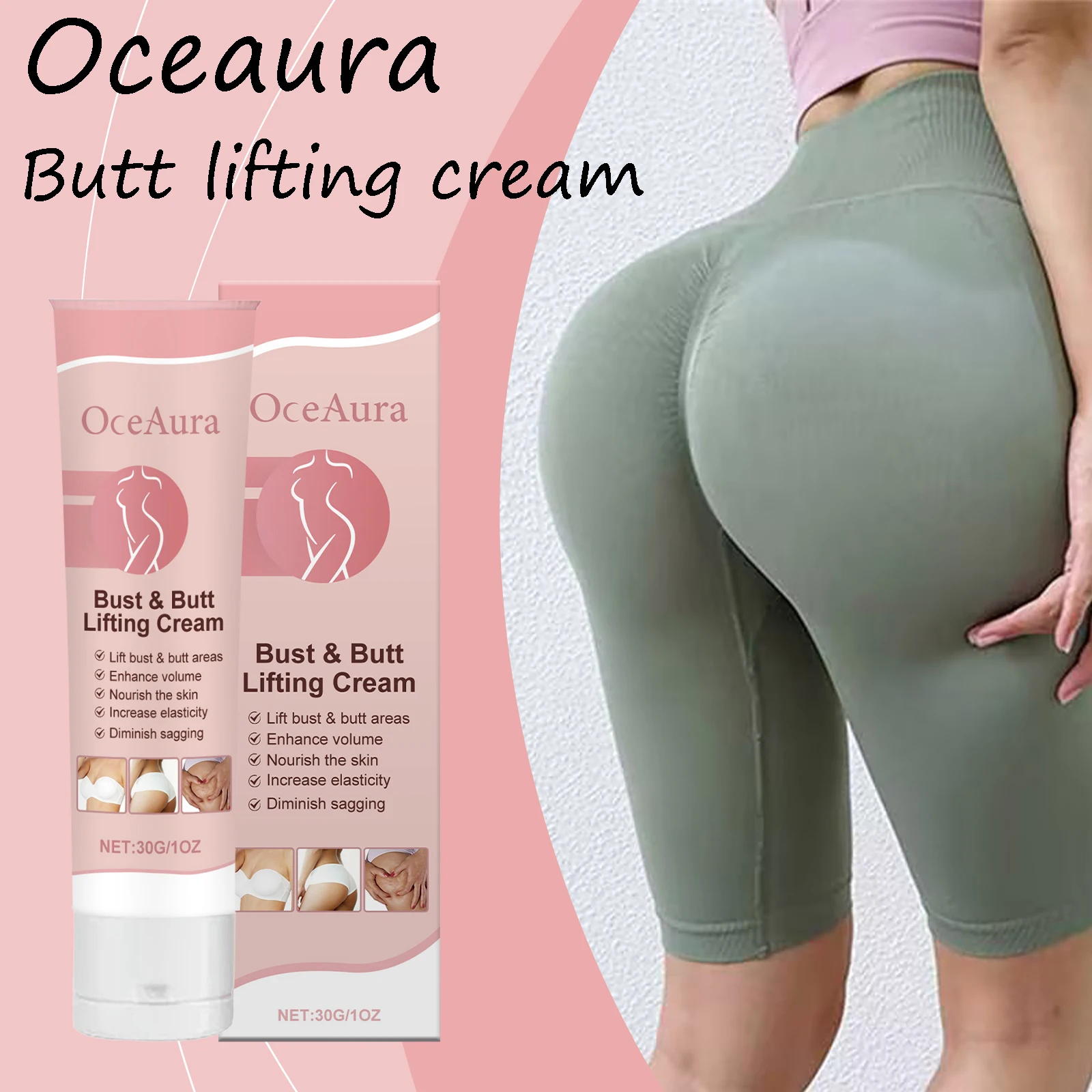 Oceaura Moisturizing Body Cream Breast and Butt Care Firming Lifting Smoothing Skin Non-sticky Shaping Body Tightening Cream