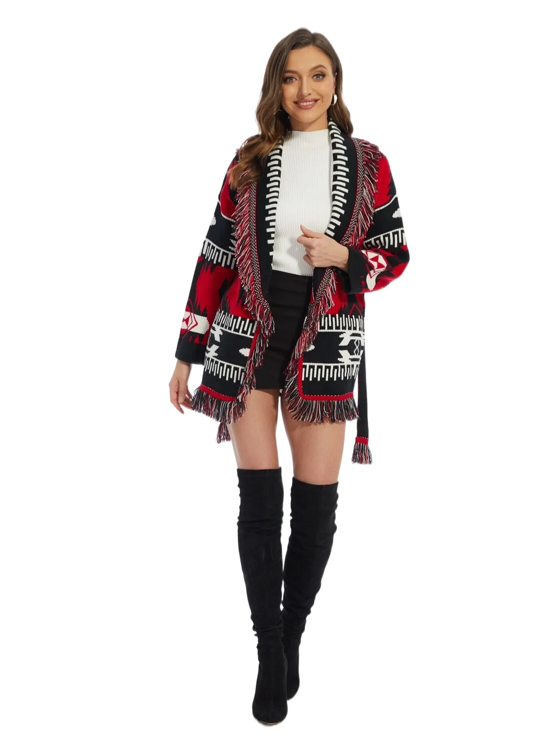 Designer Inspired Winter Women's Cashreme Wool Jacquard Print