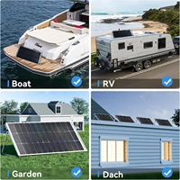Panneau solaire 120 W 18V, panneau solaire bifacial monocristallin double face, 120 watts, 12 volts, pour batteries 12 V, caravane, camping-car, bateau, yacht, système solaire marin, balcon 8