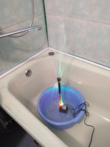 USB Water Pump Ultra-quiet with Power Cord Waterproof Fountain with 12 LED Light for Garden Water Pump Aquarium Fountain фонтан photo review