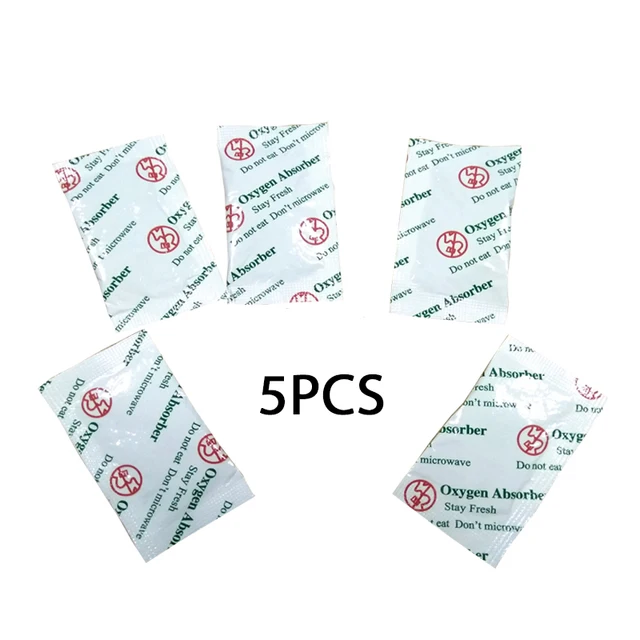 (3000 Cc-5 Pbs)*4 Csomag Összesen 20 Darabos Nedvességgátló-Abszorbens Háztartási Élelmiszer-Minőségű Oxigén Abszorbensek Élelmiszer-Tárolására Mylar Táskákkal - Image 2