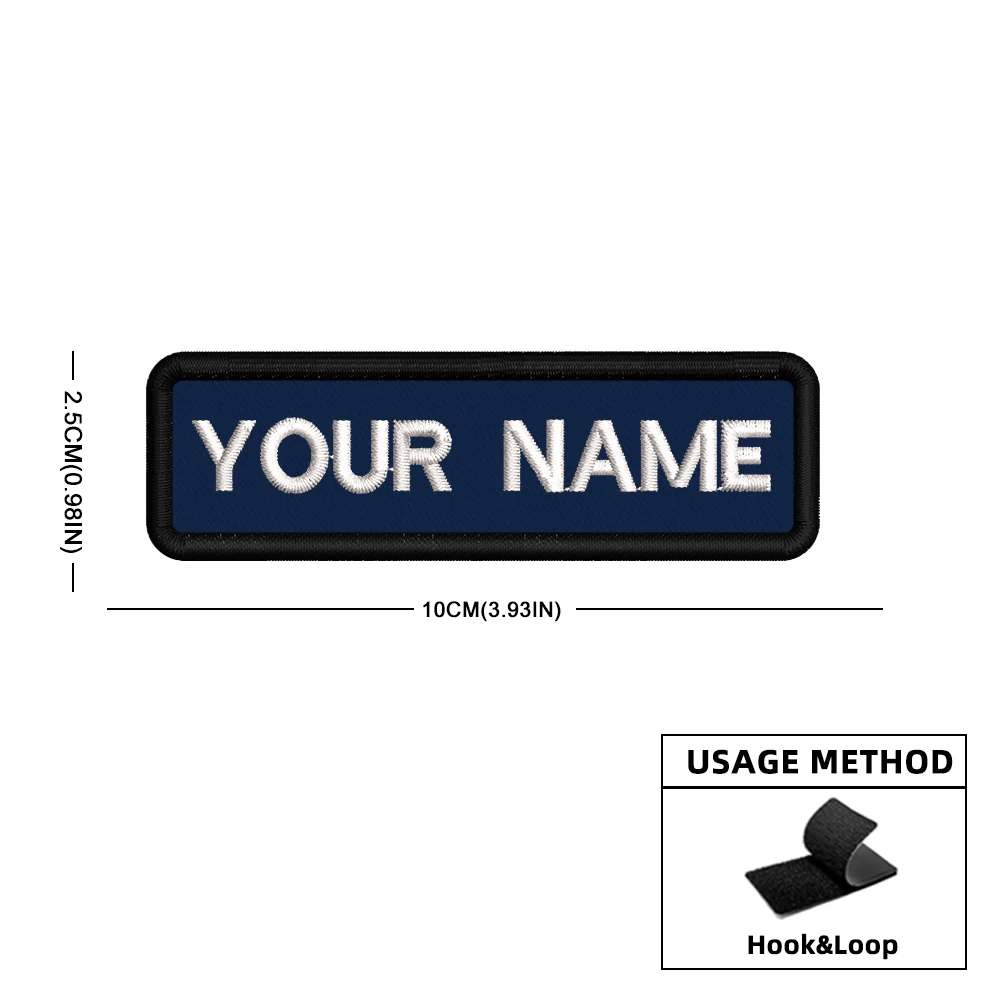 Personalized Patches Name Patch Colorful Customization Embroidered Badge DIY Emblems Iron On Or Hook Loop for Clothing clothing patches embroidered patches custom name patches