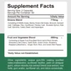 Organic Superfood Greens Supplement - Digestive Support, Energy Boost, Antioxidant - 120 Capsules