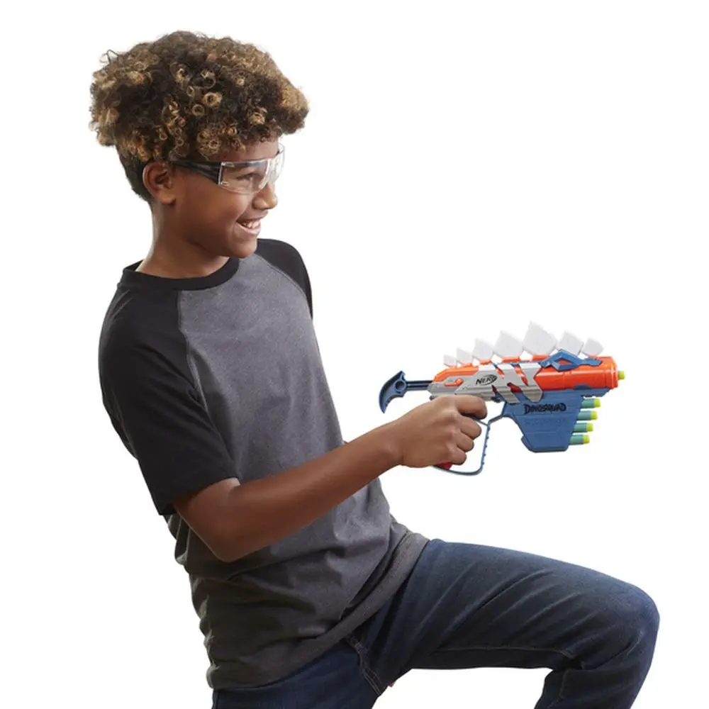 ゲームナーフブラスターdino stegosash f0805eu4のセット。nerf; おもちゃの銃、武器;  nerf。男の子のためのおもちゃ。キャセロール; ナーフブラスター