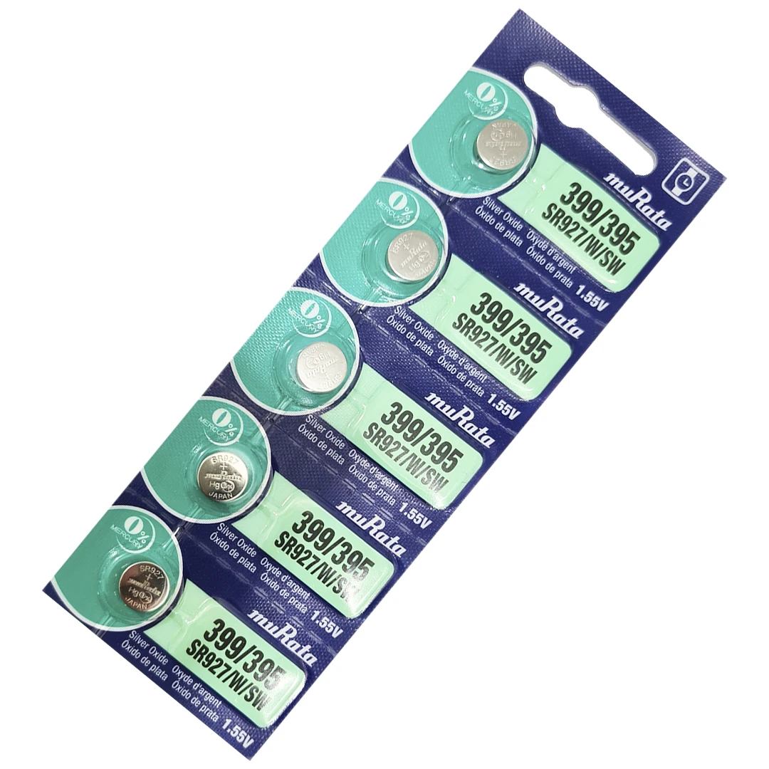 Murata 399/395 (SR927SW) 0%Hg Watch Battery (15 Count) - Replaces Sony 399/395 E - Foto 11