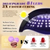 Sun-X25-max 380W 81LEDs UV LED Lamp for Nails Powerful Nail Dryer For Curing All Gel Nail Polish Drying UV Light for Manicure 4