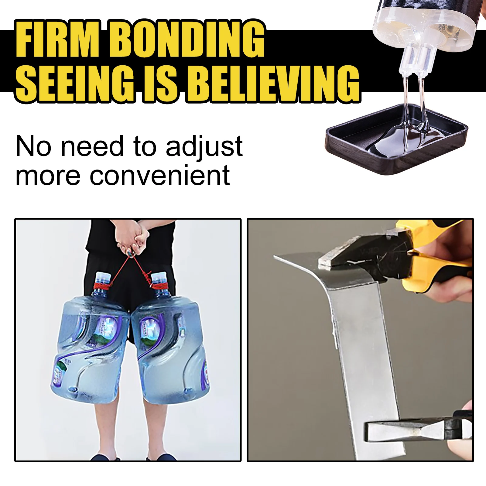 Jue fish Multipurpose AB Glue for Repair Crack Wood Metal Plastic Waterproof High Temperature Resistant Epoxy Sealing Adhesive