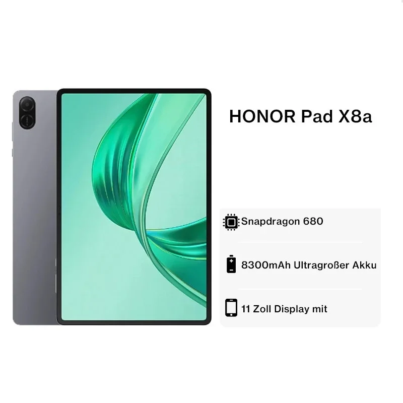 HONOR Pad X8a 11″ — batteria da 8300 mAh per tutto il giorno