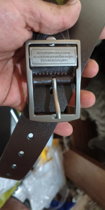 MIDNIGHT SOVEREIGN™ – Black Buckle Genuine Leather Belt photo review