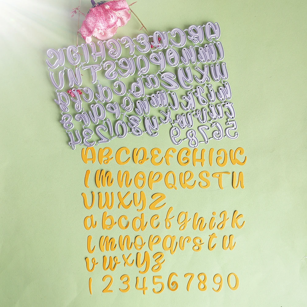 

Beautiful 26 letters and numbers cutting dies for English letters, scrapbooks, reliefs craft stamps, photo album puzzl