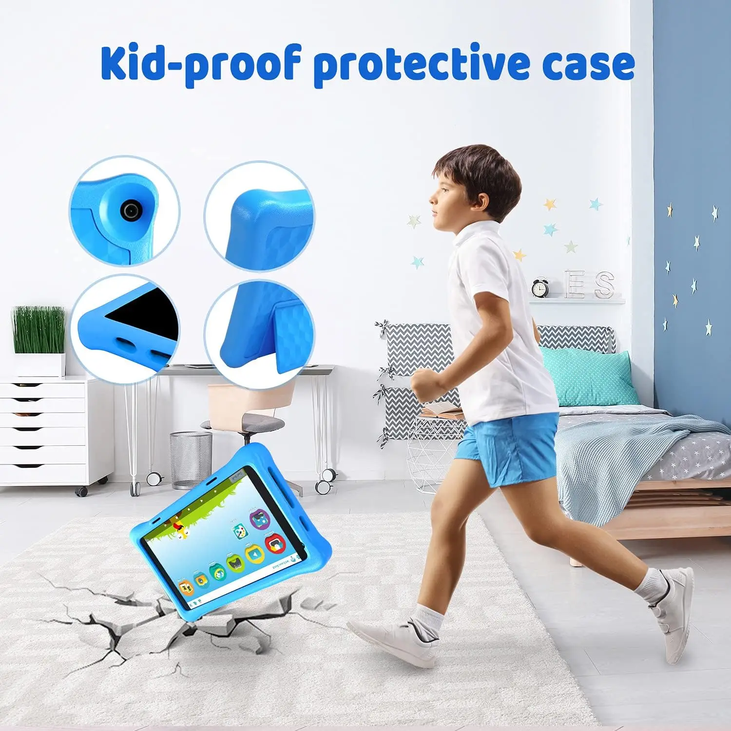 TK801 Kids Tablet 8 Inch 2GB RAM 32GB ROM with Expandable 128GB Slot Eye Protection Child-Friendly Software And Games Preloaded 4