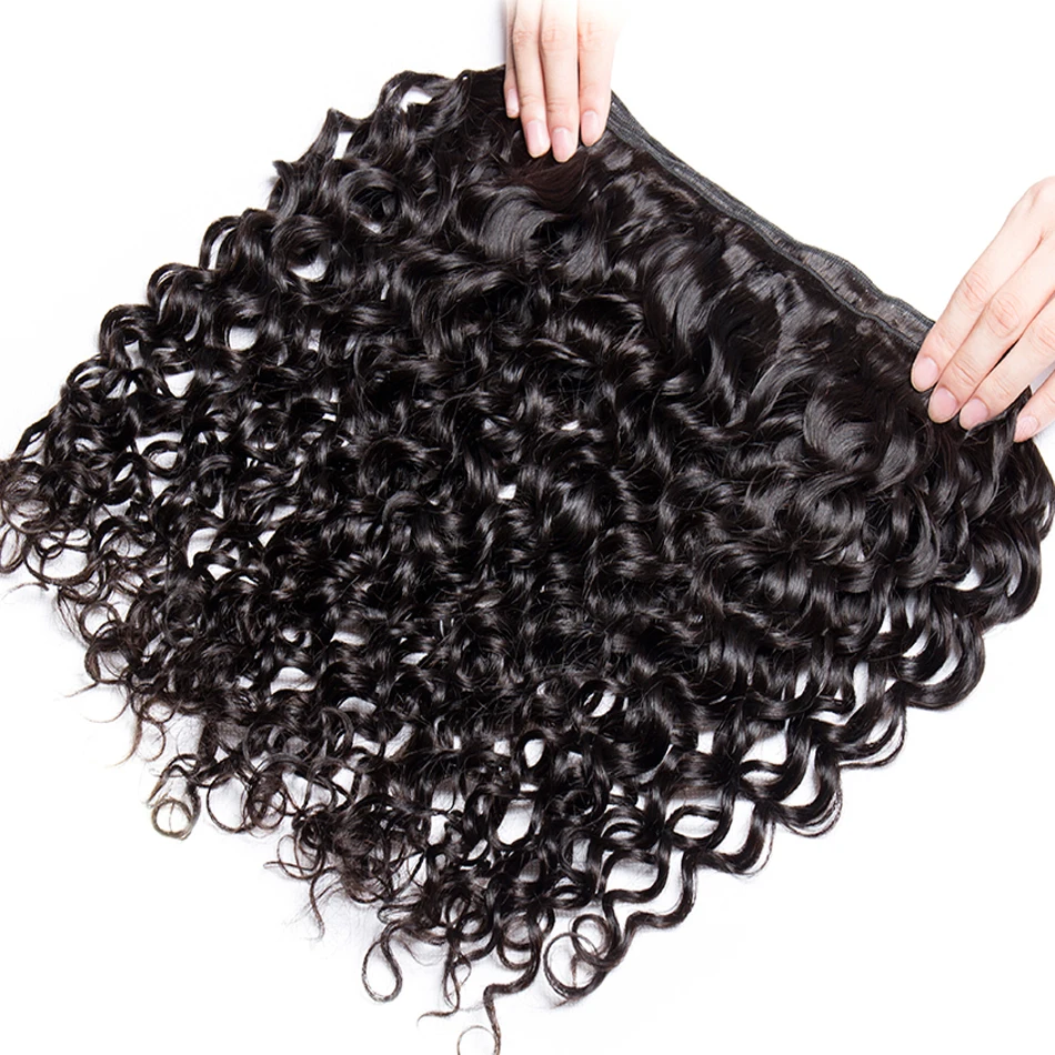 12A Water Wave Human Hair Bundles Brazilian Virgin Hair Extensions 1/3/4 Pcs Deals Sale Wet and Wavy Hair Bundles Cheveux Humain