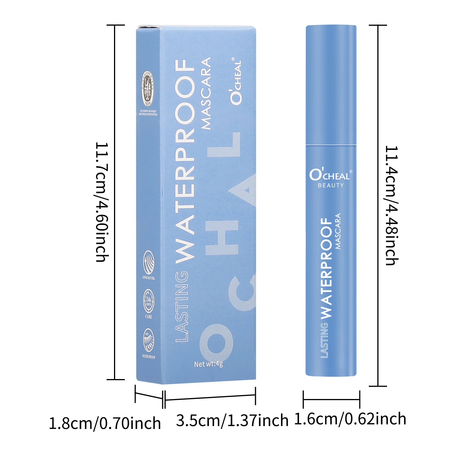 Ocheal مقاوم للماء ماتي ماسكارا ماكياج يطيل الرموش...