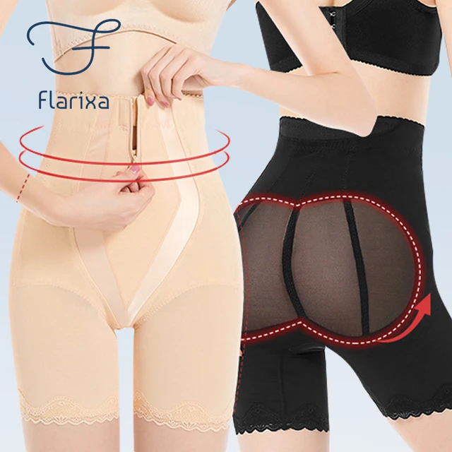 Flarixa High Waist Tummy Control Panties Women Thong Panty Shaper Slimming  Underwear Butt Lifter Belly Shaping Brief Body Shaper - AliExpress