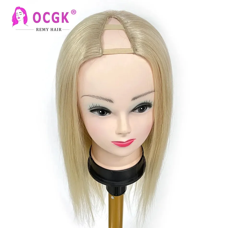 V Part Human Hair Wig Straight Natural Brazilian Hair 613 Blonde V Shape Wig Human Lang For Woman 14-28Inch 180Density
