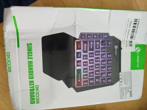 35keys One Handedly Single Hand Mini Gaming Keyboard Usb Ultra-slim Wired Backlight Keyboard for Laptop Desktop PC Smartphone photo review