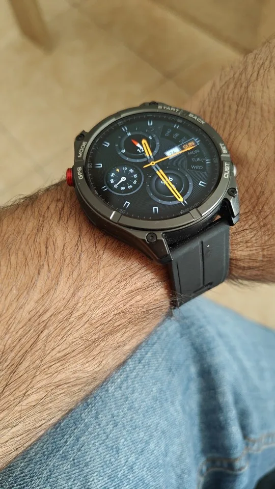 Nuevo reloj inteligente Zeblaze Stratos 4 GPS 2025, pantalla AMOLED de 1,43 ", brújula, altímetro barométrico, linterna, llamadas de voz, reloj inteligente photo review