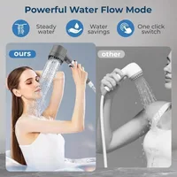 High Pressure Filtered Shower Head with Handheld 3 Spray Modes Anti Clog Nozzles Detachable Hose for Hard Water Bathroom 3