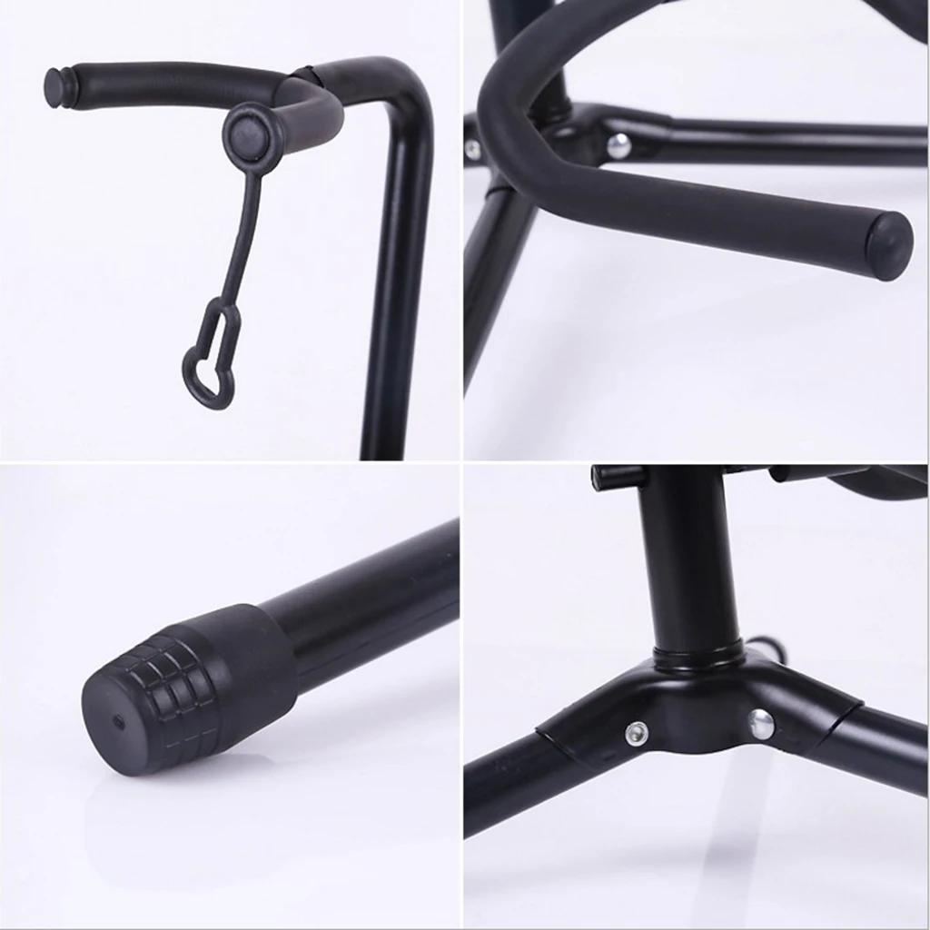 Adjustable Steel Guitar Tripod Stand Holder Support Non-slip for Stage Home School Musical Instrument Storage Parts