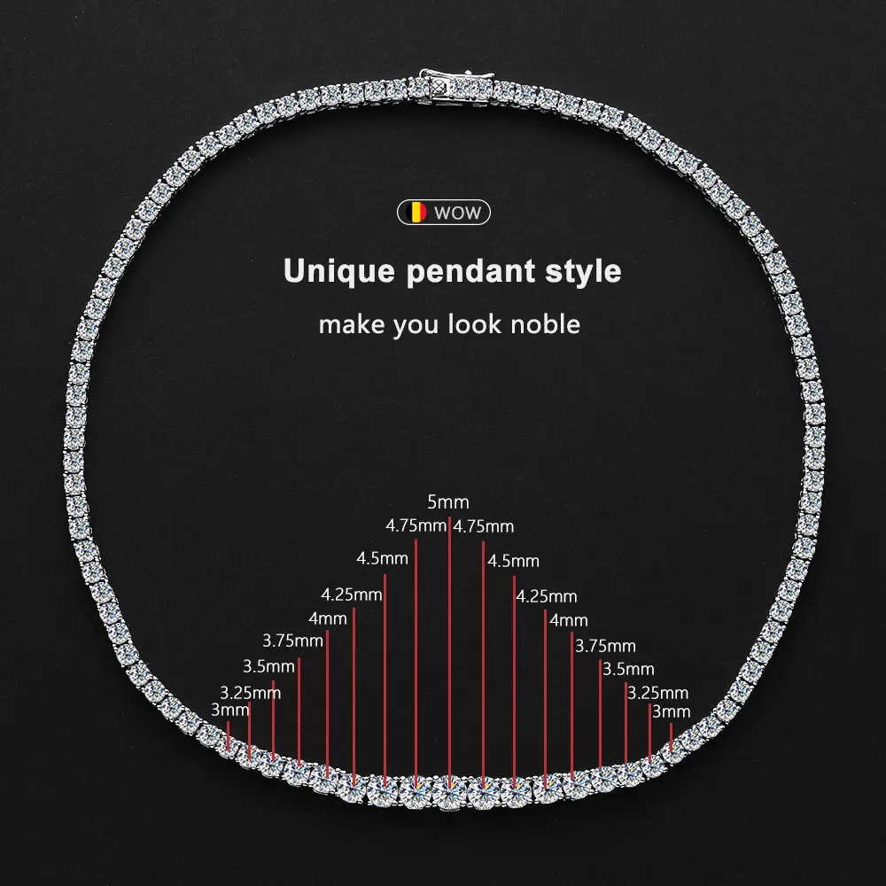 elegant moissanite necklace