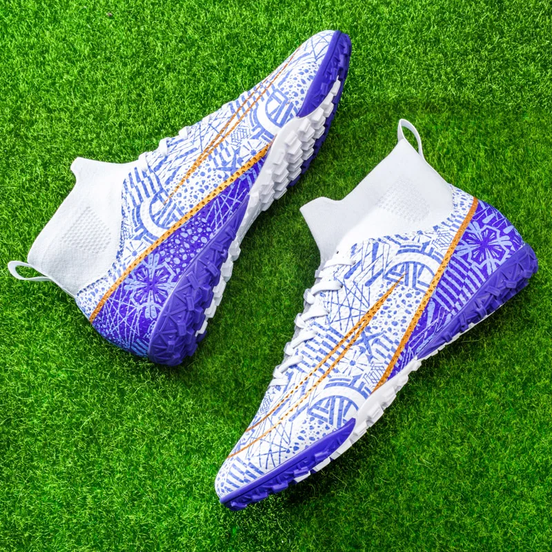 Men Football Boots Long Spike Kids Grass TF/FG Training Soccer Shoes Professional outdoor football shoes
