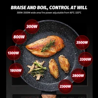 SUNATUR Мини-круглая электрическая индукционная плита 220 В с 2 отверстиями, портативная плита для эффективной приготовления пищи, идеальные мини-плиты — изображение 3