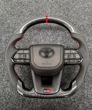 Adatto per volante in fibra di carbonio Hilux Land Cruiser Crown serie LC Alpha 80