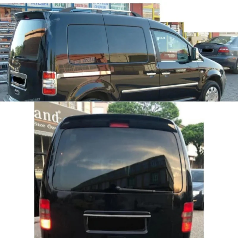 Becquet Arrière Aileron Style Carbone Pour Volkswagen Caddy MK2 (2003-2014) - Kit Aérodynamique ABS Noir