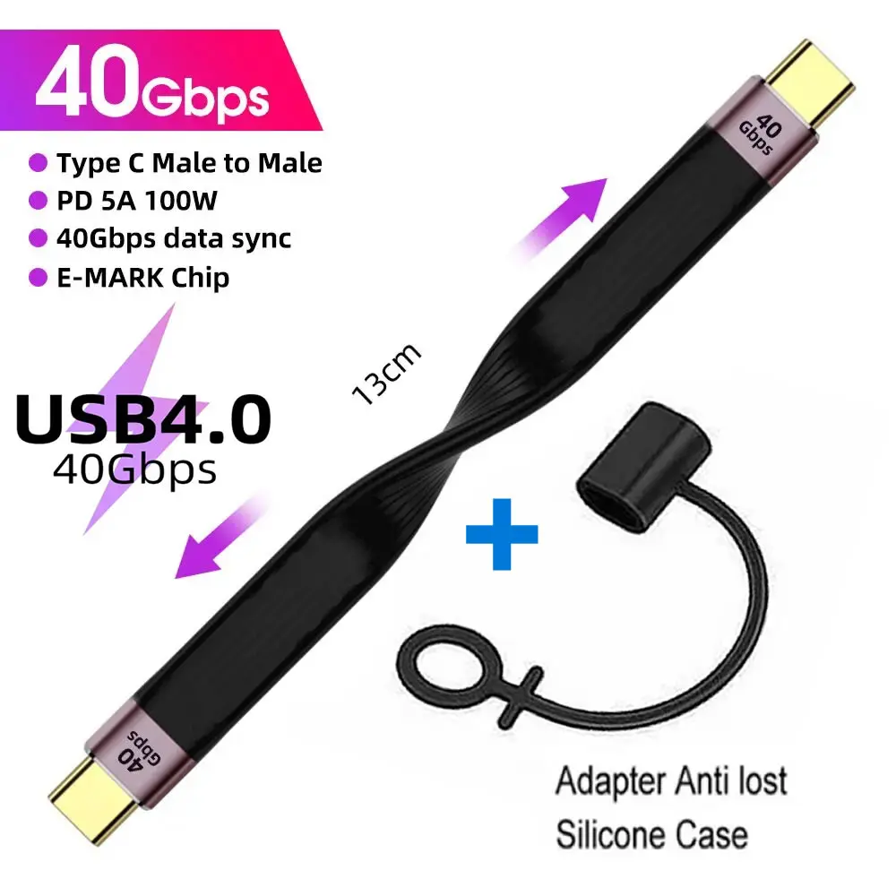 Ultra-Fast 40Gbps USB-C to USB-C Charging Cable with 100W Power Delivery