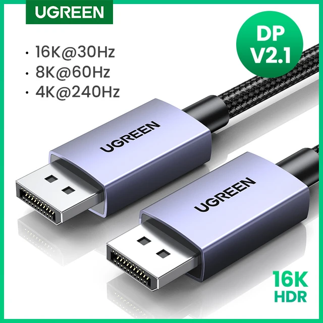 UGREEN-Câble audio vidéo Displayport, Ug 2.1, 16K, 8K, 4K, 240Hz