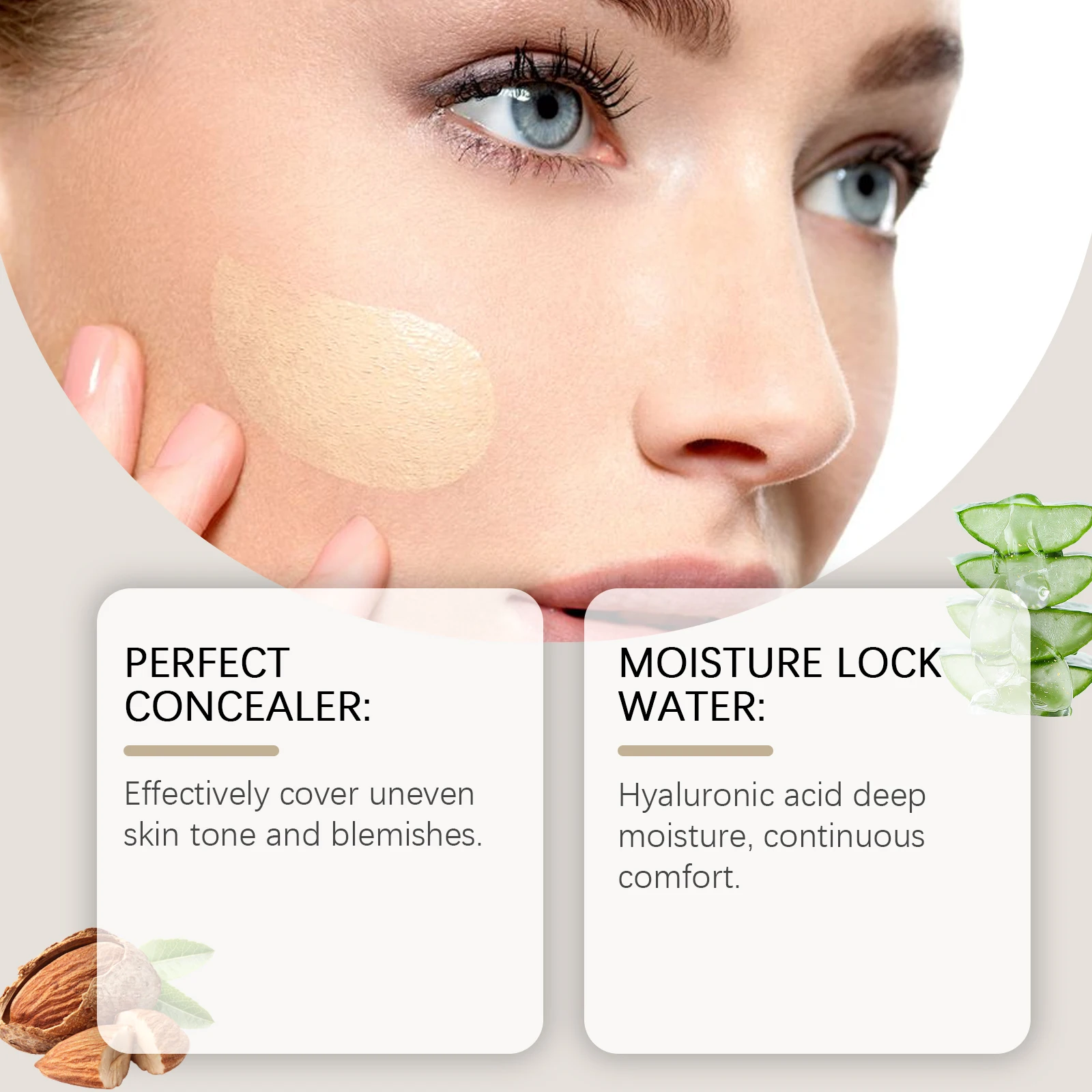 EELHOPE Color Changing Foundation Natural Moisturizing Refreshing Lasting Makeup Improve Skin Tone Perfect Coverage Foundation