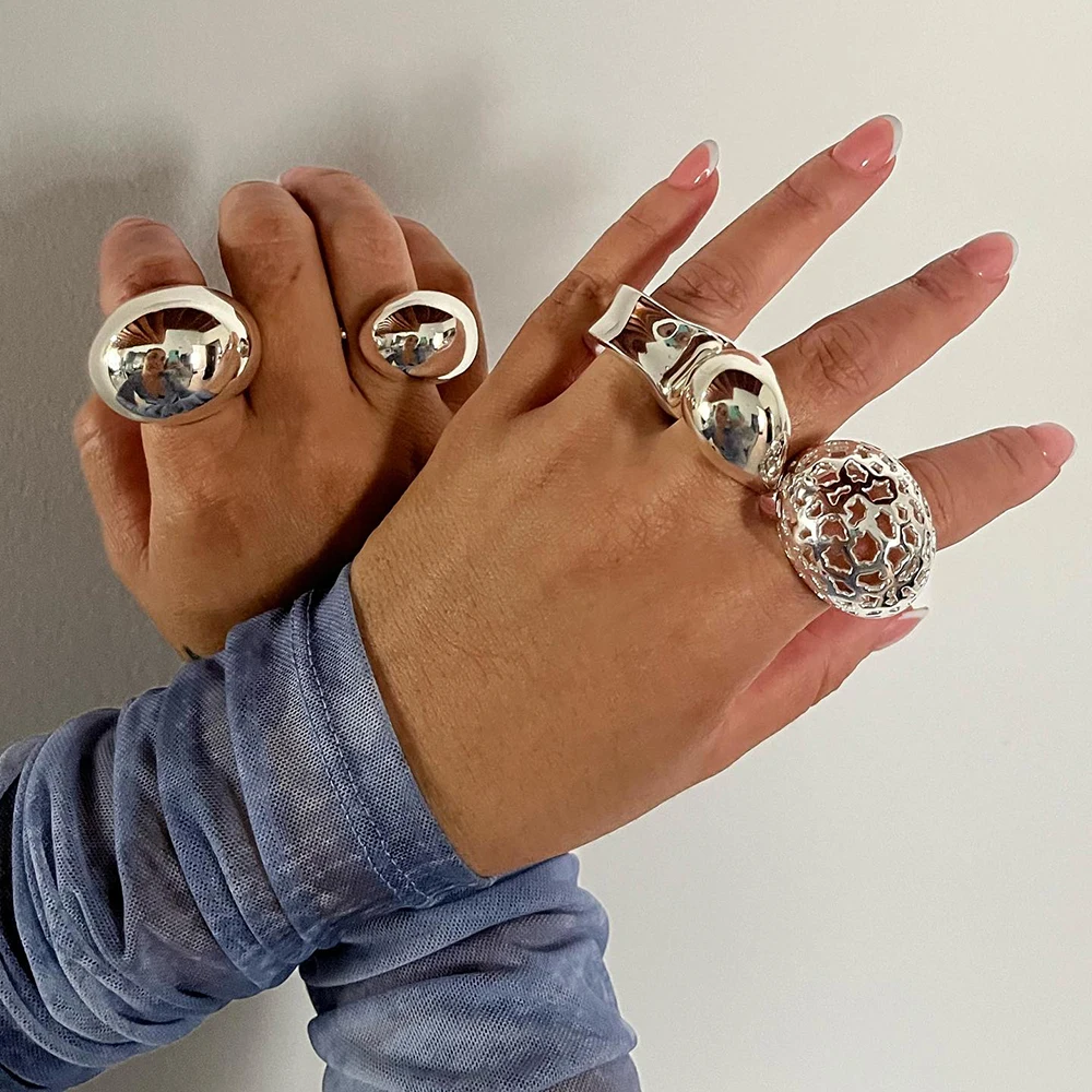 Anillo De Acero Inoxidable Para Pulgar - Diseño Cúpula, Acabado Mate, Disponible En Tallas De 3mm A 8mm