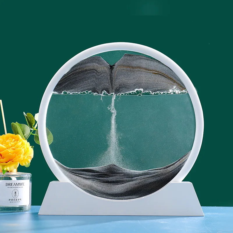 Moving Sand Art Picture Sandscapes  Glass 3d Hourglass Decoration - Art  7/12inch - Aliexpress