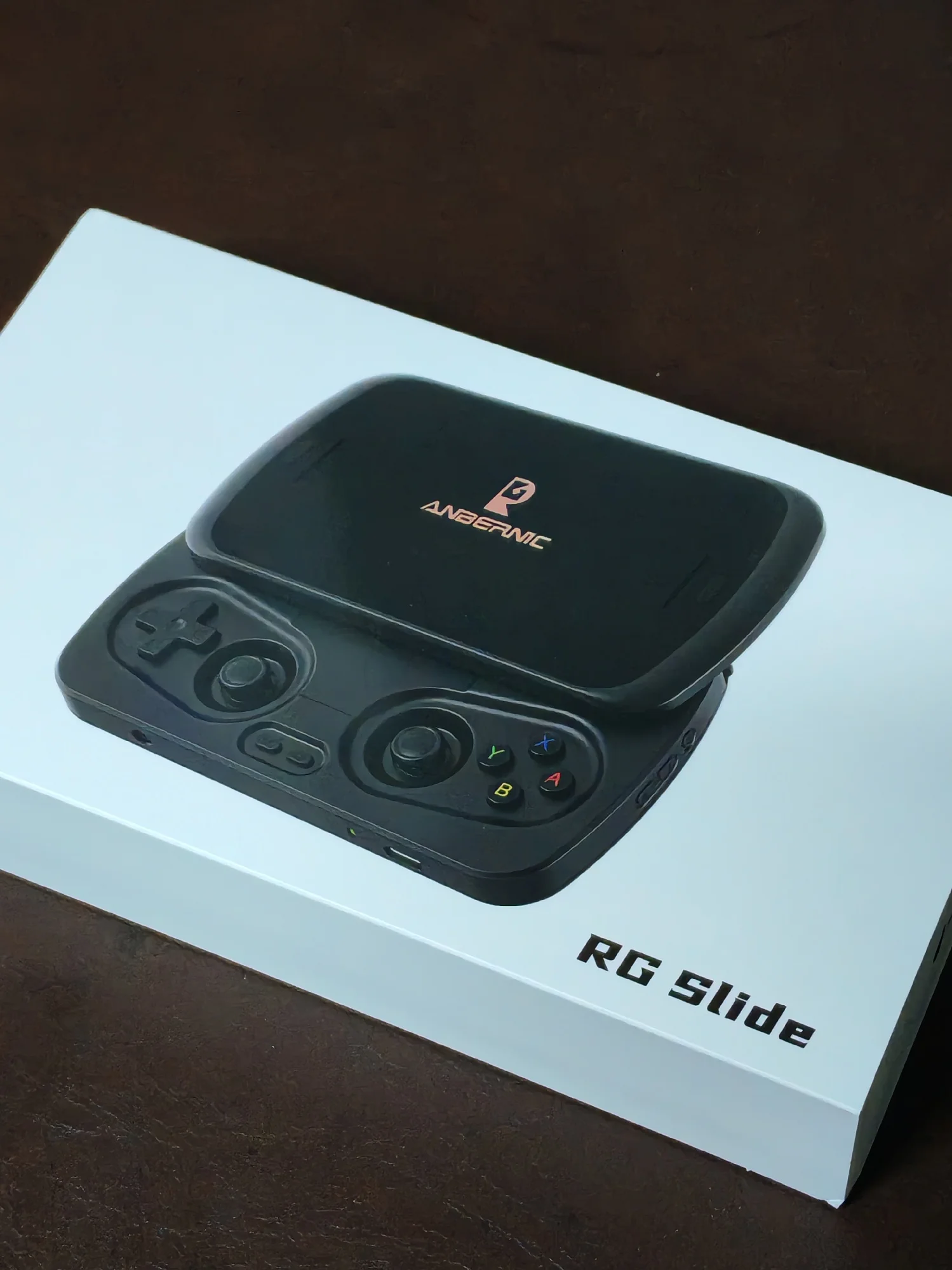 Anbernic rg slide console de jogos portátil 4.7 polegadas ltps