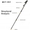3F UL GEAR Ultralight Trekking Camping Climbing Walking Sticks Length Adjustable Carbon/Aluminum Alloy Outdoor Hiking Handle 3