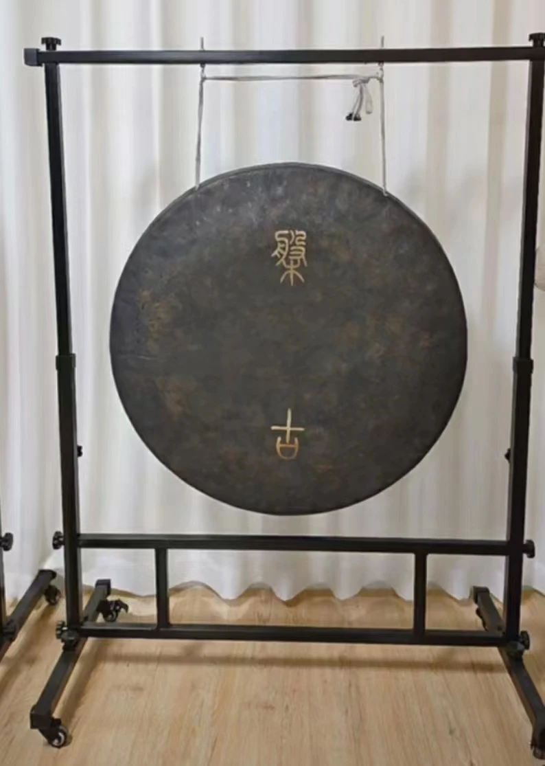 Square Steel Stand with wheels for 45-90cm Gong Adjustable Height Percussion Musical Instrument Accessories