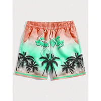 Summer Men's Shorts Quick Drying Hawaii Holiday Sports Swimming Trunks Fashion 3D Coconut Tree Printed Loose Sports Shorts 6XL 2