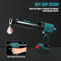Pistolet à mastic électrique sans fil 4 vitesses pour portes et fenêtres, outil de pose de verre compatible avec batterie Makita 18V 4