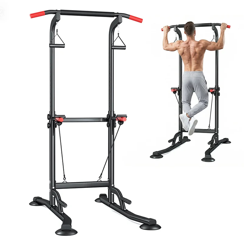 Kit musculation multifonction avec barre, pompes et élastiques - Renforcement complet du dos à domicile