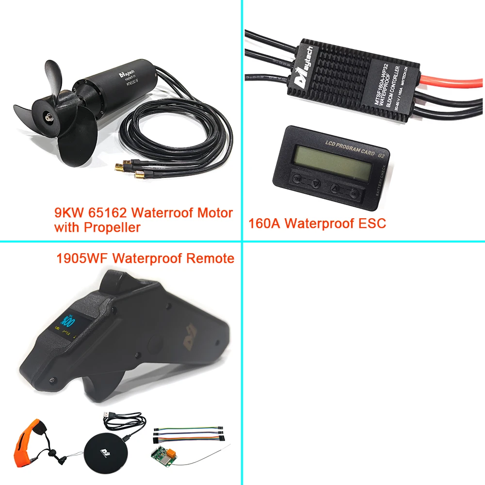

Maytech Efoil Board Motor ESC Remote Kit 9KW 65162 Engine 160A 32bit ESC 1905WF Waterproof Remote for Electric Sup Board