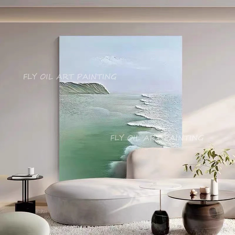 

Simple natural 100% handmade landscape canvas oil painting wall art sitting room adornment for home decoration