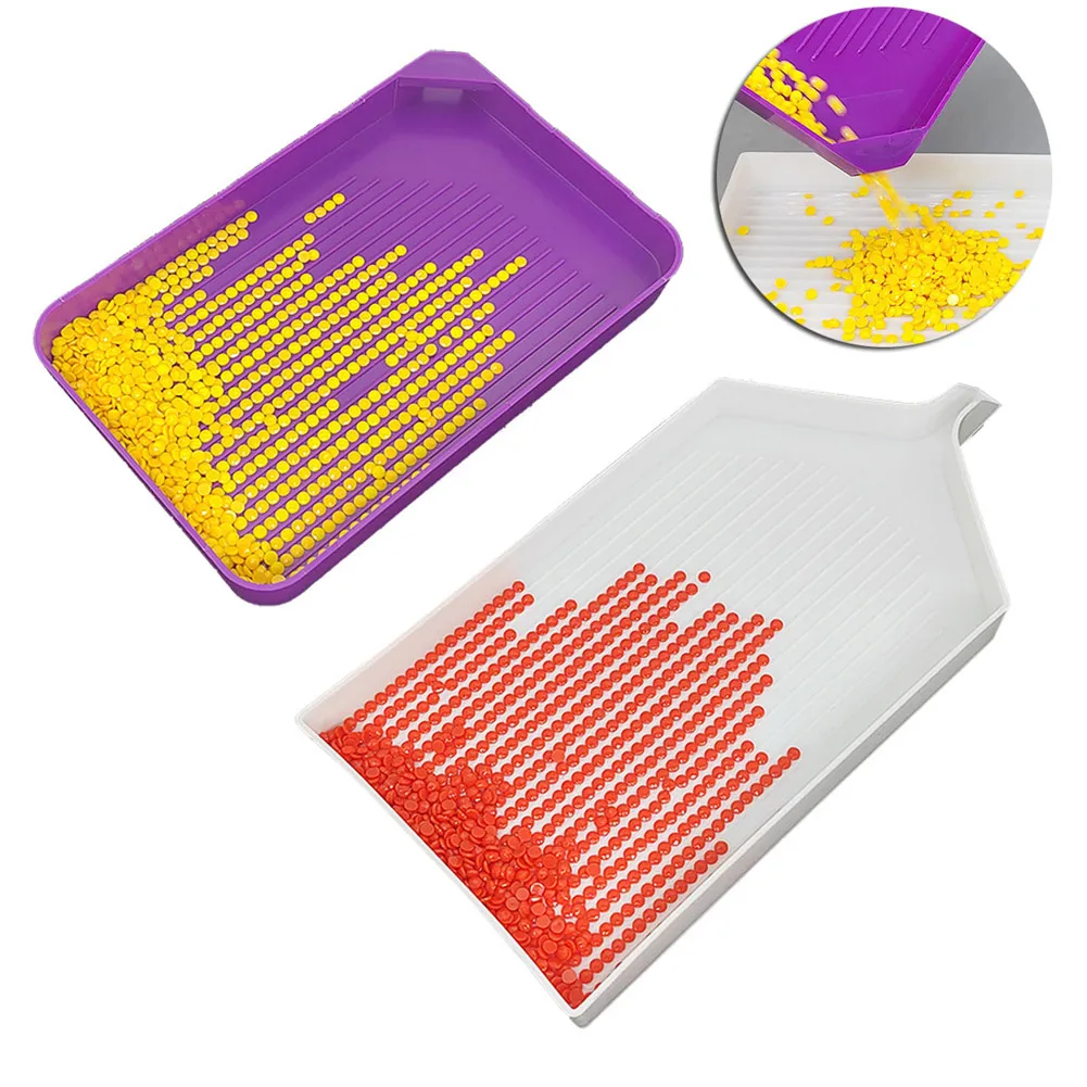 5PCS Plastic DIY Diamond Painting Trays, Art Painting Bead Sorting