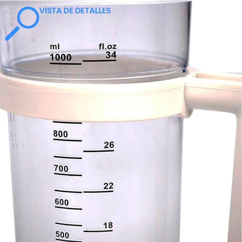 Measuring water jug with liquid measuring lid cup pastry meter