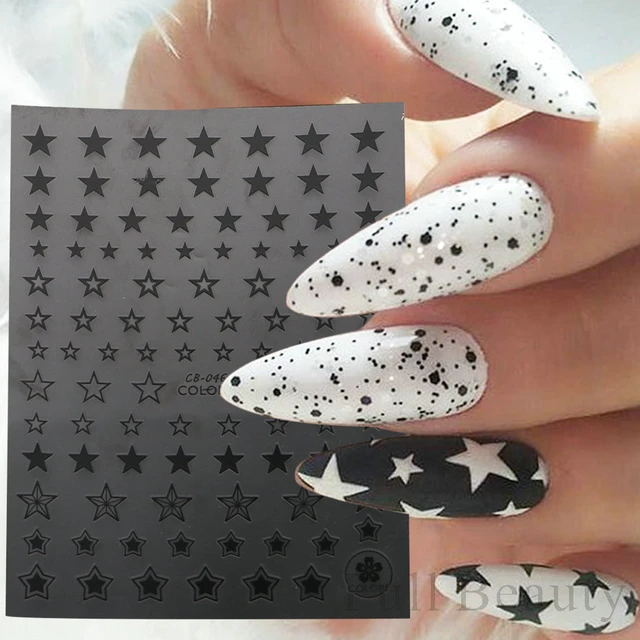 Silver Star Stickers Manicure  Manicure Gold Star Stickers - 3d Laser  Silver/rose - Aliexpress